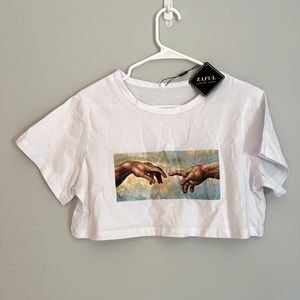 New ZAFUL White Crop Top